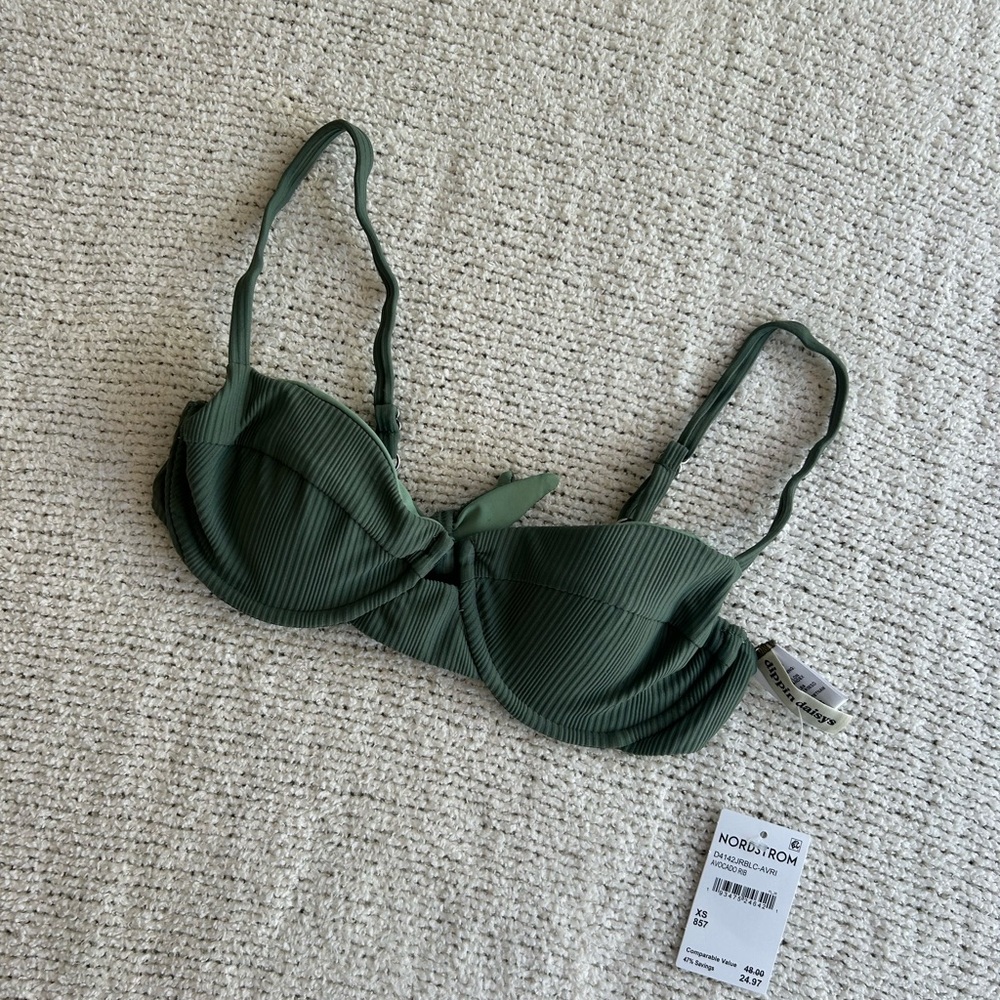 Dippin' Daisy's Green Balconette Bikini Top XS